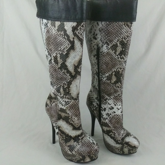 Charlotte Russe Shoes - Charlotte Russe faux reptile skin boots 👢